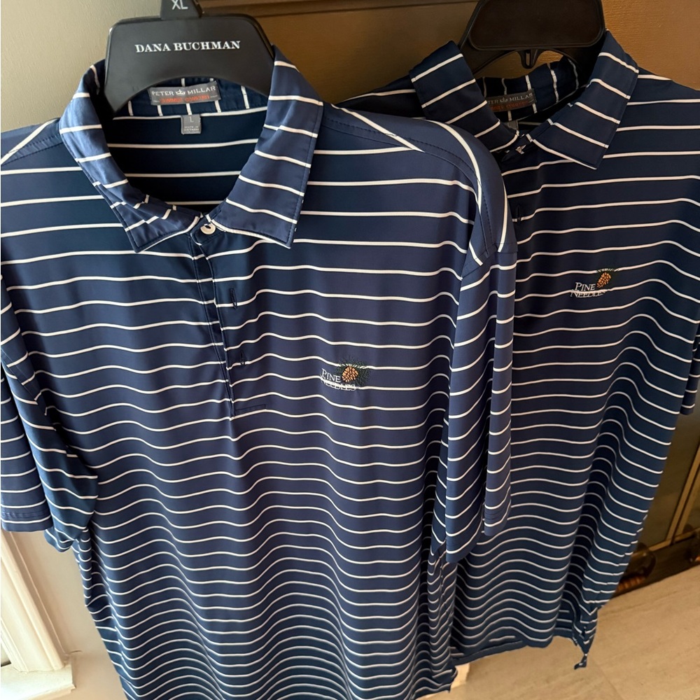 Two Large Peter Millar Pine Needles polos! Good condition.
